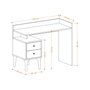 Hanah Home Mesa de estudio Dec0087 Roble 100cm x 80cm x 45cm
